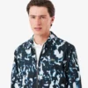 Cortavientos impermeable con estampado para hombre