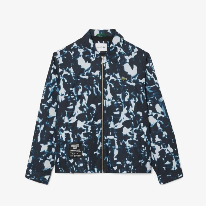 Cortavientos impermeable con estampado para hombre