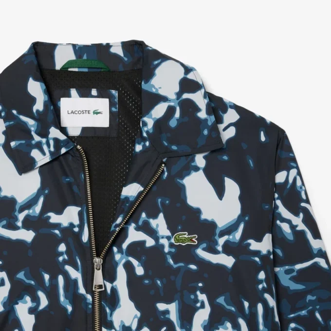 Cortavientos impermeable con estampado para hombre