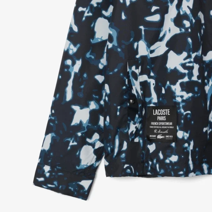 Cortavientos impermeable con estampado para hombre