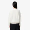 Cárdigan de algodón con cuello en V y punto Moss para mujer