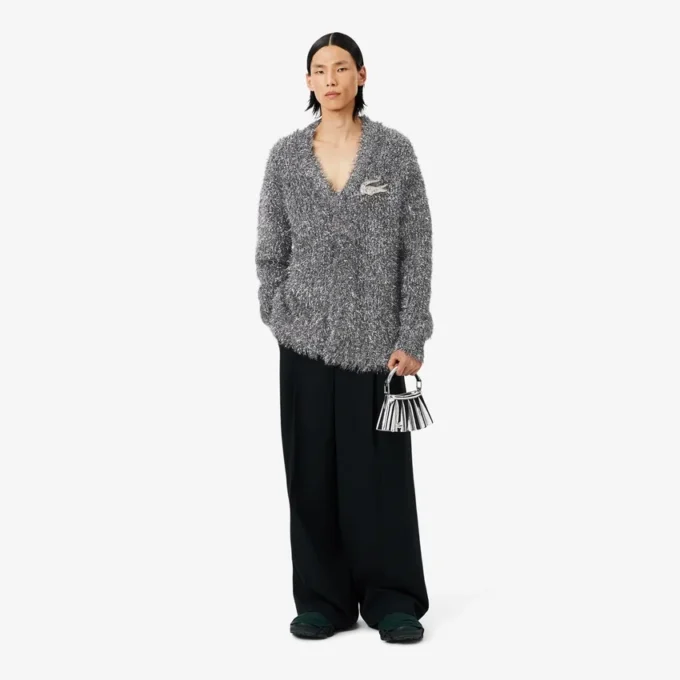 Cárdigan de punto con lurex de la pasarela