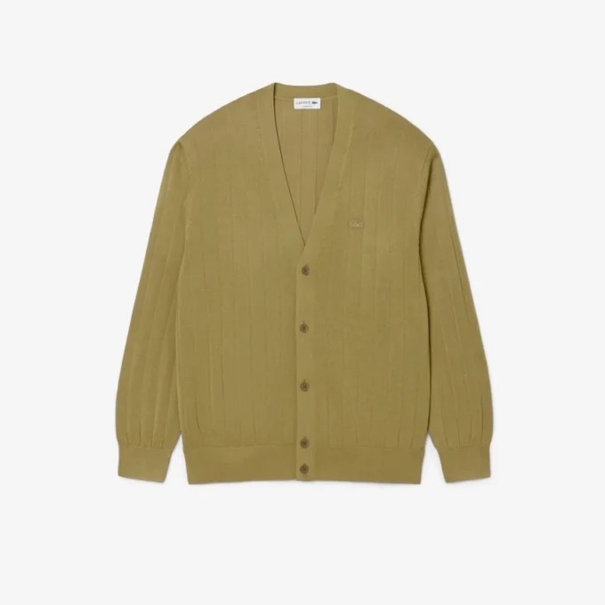 Cárdigan de punto elástico fluido para hombre