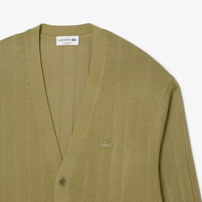 Cárdigan de punto elástico fluido para hombre