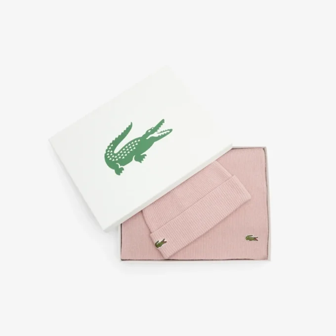 Estuche de regalo unisex de bufanda y gorro de lana