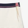 Falda corta plisada de mezcla de lana para mujer