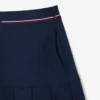 Falda corta plisada de mezcla de lana para mujer
