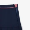 Falda corta plisada de mezcla de lana para mujer