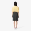 Falda midi de franela plisada para mujer