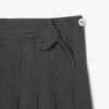 Falda midi de franela plisada para mujer