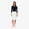 Falda midi de mujer con canalé 3D