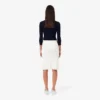 Falda midi de mujer con canalé 3D