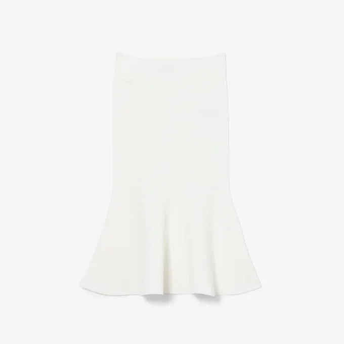 Falda midi de mujer con canalé 3D