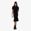 Falda midi de punto acanalado 3D para mujer