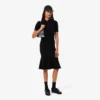 Falda midi de punto acanalado 3D para mujer