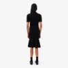 Falda midi de punto acanalado 3D para mujer