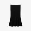 Falda midi de punto acanalado 3D para mujer