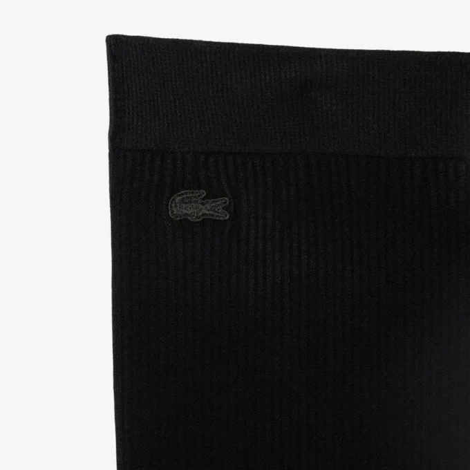 Falda midi de punto acanalado 3D para mujer