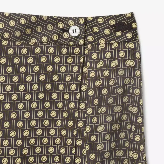 Falda midi plisada estampada