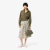 Falda plisada con estampado Topography para mujer