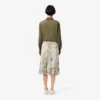 Falda plisada con estampado Topography para mujer
