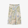 Falda plisada con estampado Topography para mujer