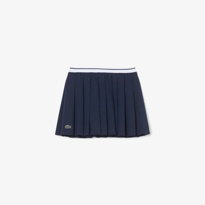 Falda plisada de algodón Oxford