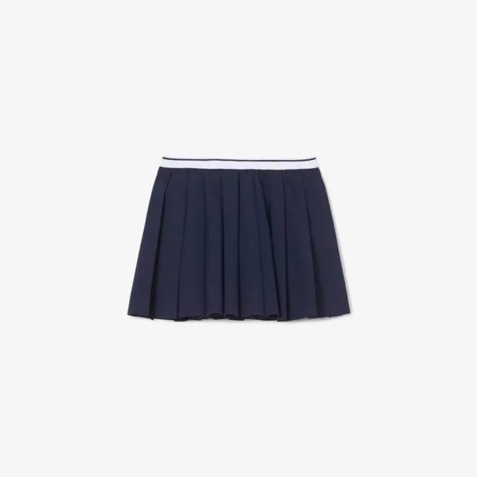 Falda plisada de algodón Oxford