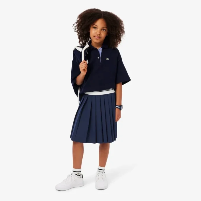 Falda plisada de algodón Oxford para niña