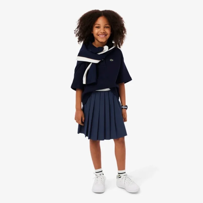 Falda plisada de algodón Oxford para niña
