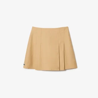 Falda plisada de algodón para mujer