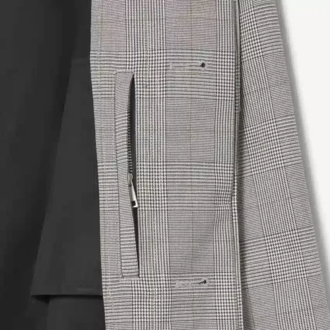 Gabardina a cuadros repelente al agua para hombre