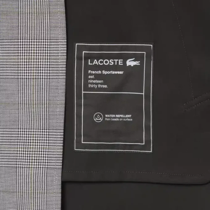 Gabardina a cuadros repelente al agua para hombre