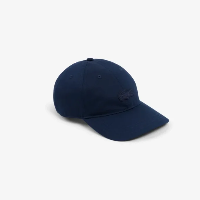 Gorra con insignia de sarga de algodón