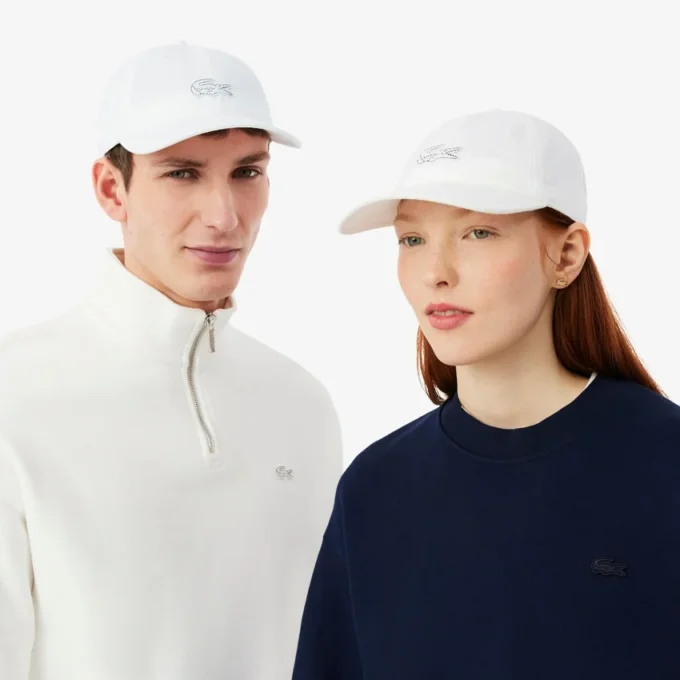 Gorra con insignia de sarga de algodón