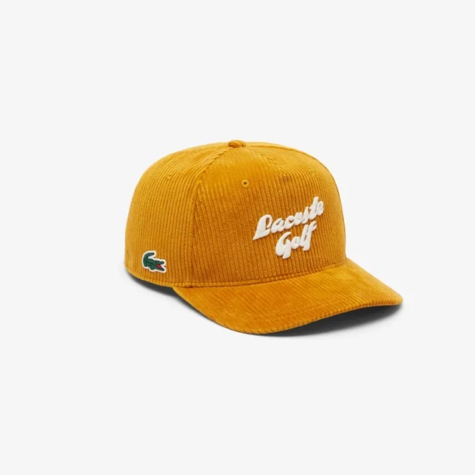 Gorra de golf de pana bordada para hombre
