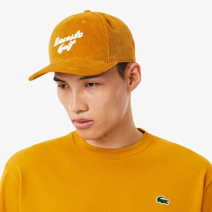 Gorra de golf de pana bordada para hombre