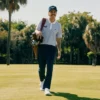 Gorra de golf de pana bordada para hombre