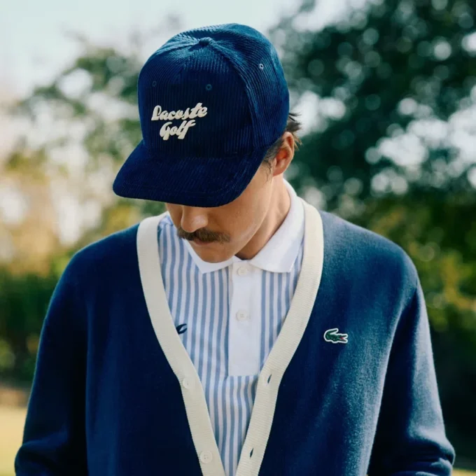 Gorra de golf de pana bordada para hombre