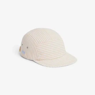 Gorra de jockey de popelín a rayas