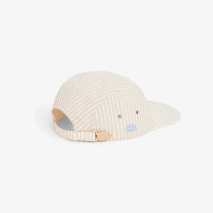 Gorra de jockey de popelín a rayas