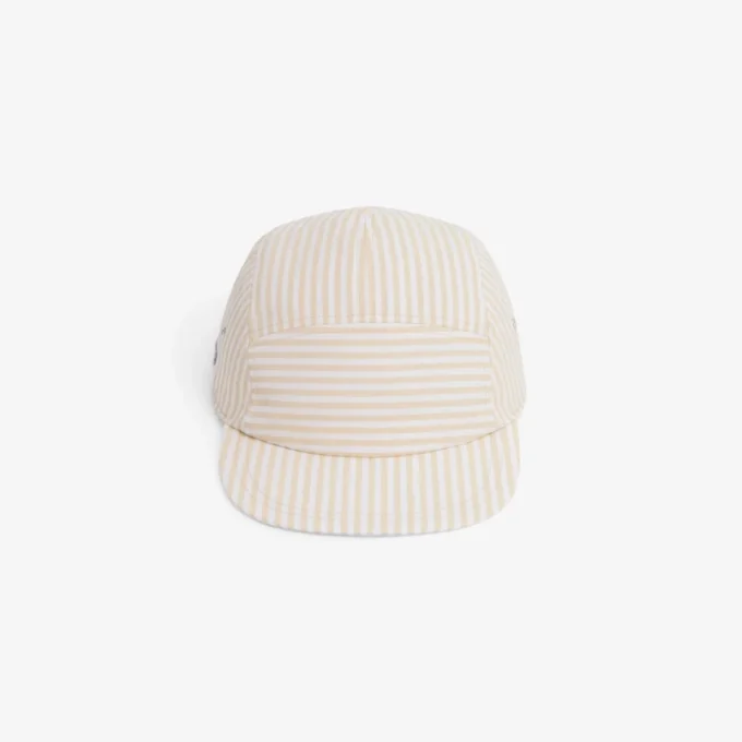 Gorra de jockey de popelín a rayas
