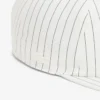 Gorra de sarga de algodón bordada a rayas