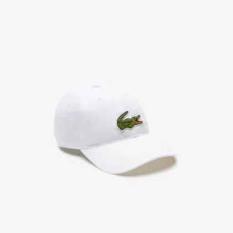Gorra unisex de sarga de algodón con insignia de cocodrilo