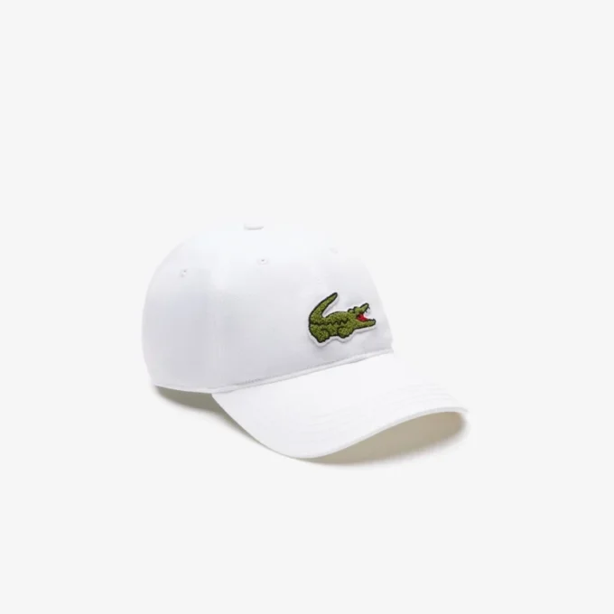 Gorra unisex de sarga de algodón con insignia de cocodrilo