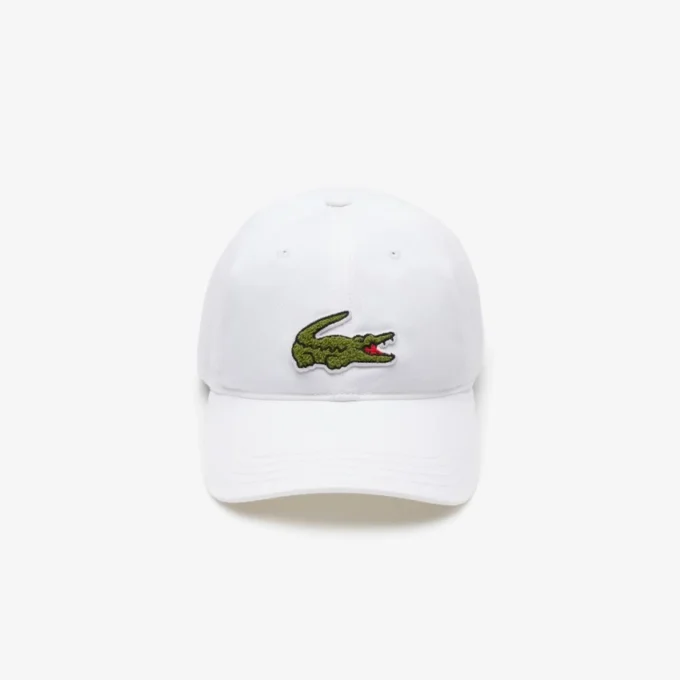 Gorra unisex de sarga de algodón con insignia de cocodrilo