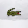 Gorra unisex de sarga de algodón con insignia de cocodrilo