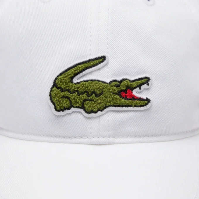 Gorra unisex de sarga de algodón con insignia de cocodrilo