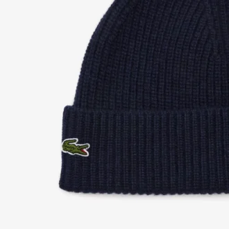 Gorro de cachemira acanalado para mujer