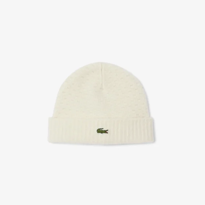 Gorro de lana unisex con puño acanalado